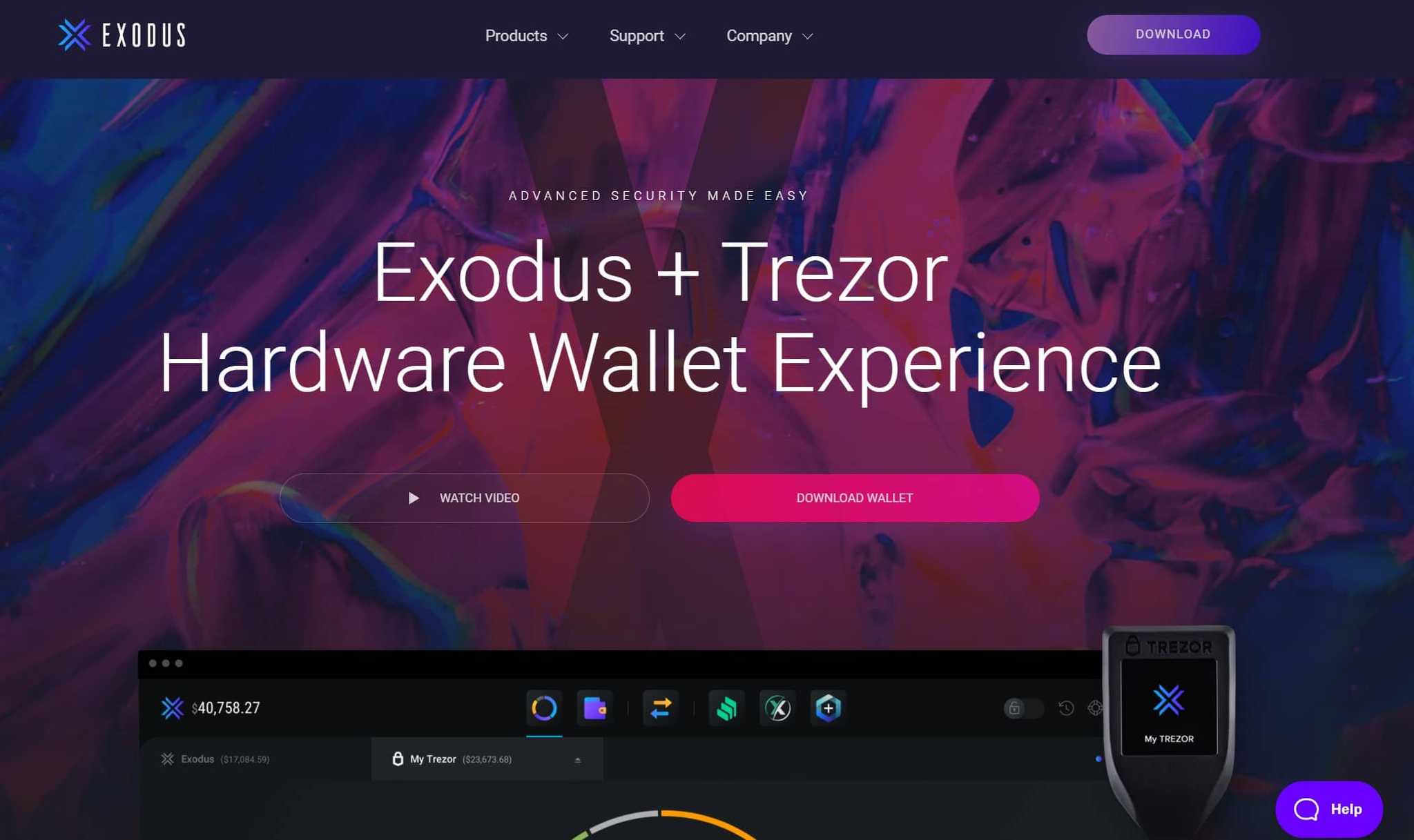 Échangez des actifs entre Trezor et Exodus